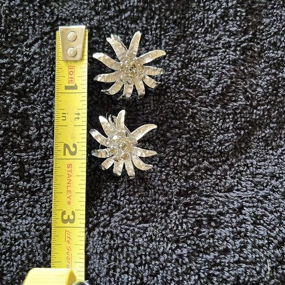 Vintage Park Lane Clip On Silver and Crystal Earrings - Picture 6 of 6